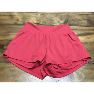 Halara Women's Super High Waisted 2-in-1 Yoga Shorts Red Size: XL